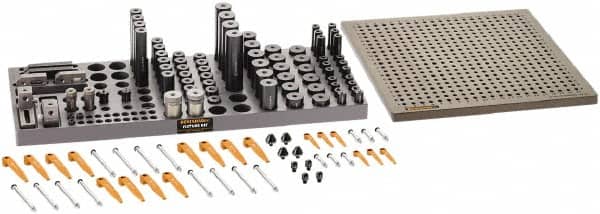 Renishaw - M6, CMM Clamping Kit - Use with CMM Fixtures, Includes 110Pc. Component Set, 300x300mm Plate - Exact Tooling