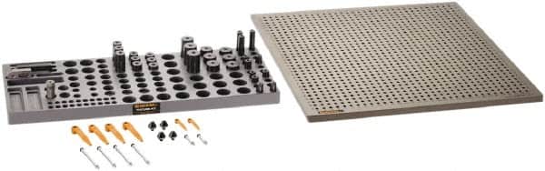 Renishaw - M6, CMM Clamping Kit - Use with CMM Fixtures, Includes 44Pc. Component Set, 450x450mm Plate - Exact Tooling