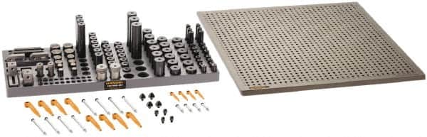 Renishaw - M6, CMM Magnetic & Clamping Kit - Use with CMM Fixtures, Includes 112Pc. Component Set, 450x450mm Plate - Exact Tooling