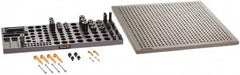 Renishaw - M8, CMM Clamping Kit - Use with CMM Fixtures, Includes 43Pc. Component Set, 450x450mm Plate - Exact Tooling