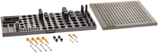 Renishaw - M8, CMM Clamping Kit - Use with CMM Fixtures, Includes 43Pc. Component Set, 300x300mm Plate - Exact Tooling