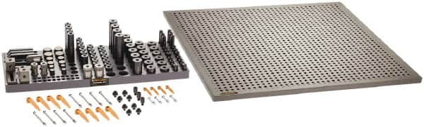Renishaw - M8, CMM Magnetic & Clamping Kit - Use with CMM Fixtures, Includes 114Pc. Component Set, 600x600mm Plate - Exact Tooling