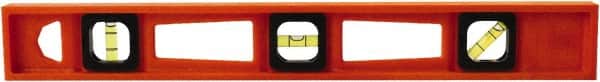 Johnson Level & Tool - 18" Long 3 Vial I-Beam Level - Structo-Cast, Orange - Exact Tooling
