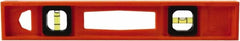 Johnson Level & Tool - 14" Long 2 Vial I-Beam Level - Structo-Cast, Orange - Exact Tooling