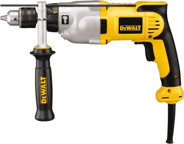 DeWALT - 120 Volt 1/2" Keyed Chuck Electric Hammer Drill - 0 to 56,000 BPM, 0 to 3,500 RPM, Reversible - Exact Tooling