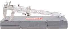 SPI - 0 to 130mm Stainless Steel Vernier Caliper - 0.02mm Graduation, 1.57" Jaw Depth, 0.001" Accuracy, Includes NIST Traceability Certificate - Exact Tooling