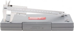 SPI - 0 to 150mm Stainless Steel Vernier Caliper - 0.02mm Graduation, 1.57" Jaw Depth, 0.001" Accuracy, Includes NIST Traceability Certificate - Exact Tooling