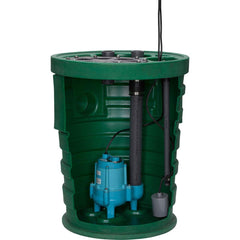 Little Giant Pumps - Sump Pump Systems; Type: Sump Pump System ; Voltage: 115 ; Contents: Basin, cover, gaskets and hardware, Piggyback tethered mechanical float switch assembly, discharge pipe, vent pipe, coupling, grommet, pump - Exact Tooling