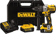 DeWALT - 20 Volt 1/2" Keyless Chuck Cordless Hammer Drill - 0 to 38,250 BPM, 0 to 2,000 RPM, Reversible - Exact Tooling