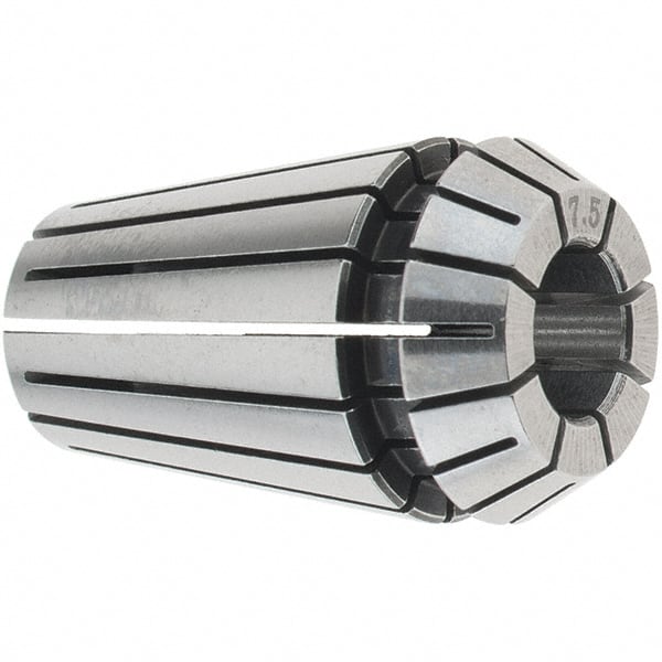 Accupro - 7 to 7.5mm ER16 Collet - 0.01mm TIR, 27mm OAL, 17mm Overall Diam - Exact Tooling