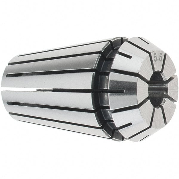 Accupro - 5 to 5.5mm ER16 Collet - 0.01mm TIR, 27mm OAL, 17mm Overall Diam - Exact Tooling