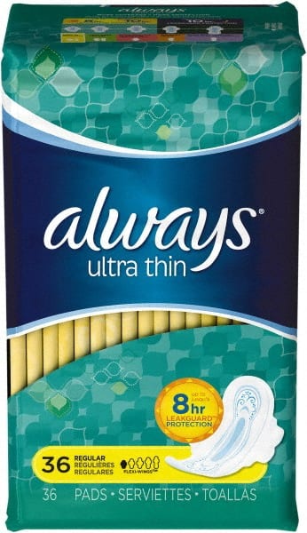 Always - Folded Sanitary Napkins - Regular Absorbency, Up to 8 Hours LeakGuard Protection - Exact Tooling