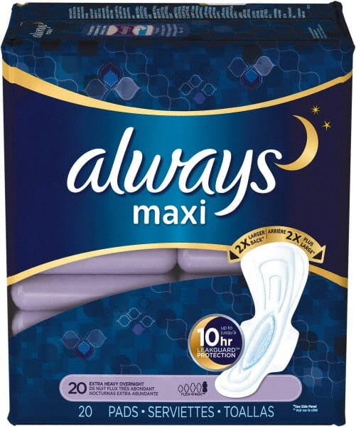 Always - Folded Sanitary Napkins - Extra Heavy Protection, Overnight, Up to 8 Hour Absorbency - Exact Tooling