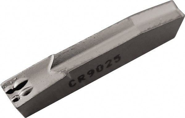 Kyocera - 2.20GM Grade CR9025, 2.2mm Cutting Width Carbide Grooving Insert - Right Hand, Columnar TiCN/TiN Finish - Exact Tooling