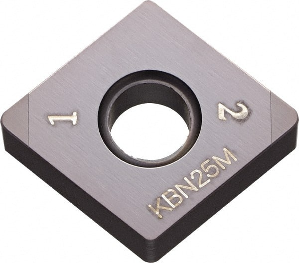 Kyocera - CNGA432 Grade KBN05M CBN Turning Insert - Megacoat Finish, 80° Diamond, 1/2" Inscr Circle, 3/16" Thick, 1/32" Corner Radius - Exact Tooling
