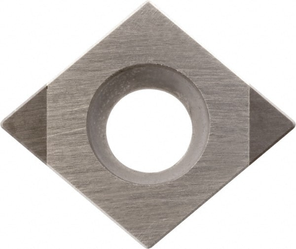 Kyocera - CCMW32.52 Grade KBN65M CBN Turning Insert - Megacoat Finish, 80° Diamond, 3/8" Inscr Circle, 5/32" Thick, 1/32" Corner Radius - Exact Tooling
