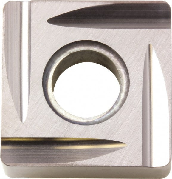 Kyocera - SNGG431 C Grade KW10 Carbide Turning Insert - Uncoated, 90° Square, 1/2" Inscr Circle, 3/16" Thick, 1/64" Corner Radius - Exact Tooling