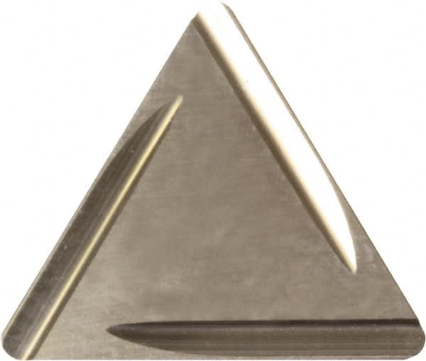 Kyocera - TPGR321 B Grade KW10 Carbide Turning Insert - Uncoated, 60° Triangle, 3/8" Inscr Circle, 1/8" Thick, 1/64" Corner Radius - Exact Tooling