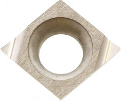 Kyocera - CCGT14111 F Grade KW10 Carbide Turning Insert - Uncoated, 80° Diamond, 4.2926mm Inscr Circle, 1.8034mm Thick, 1/64" Corner Radius - Exact Tooling