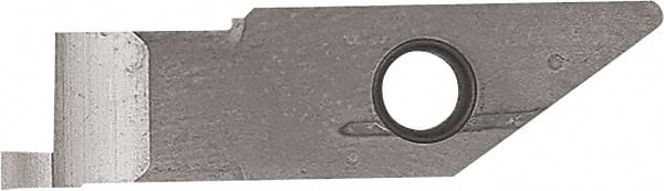 Kyocera - 2mm Groove Width, 8mm Min Hole Diam, 10mm Max Hole Depth, Face Grooving Tool - 2mm Projection, 18.6mm Shank Length, 29.6mm OAL, 0.05mm Radius, Solid Carbide, TiCN Finish - Exact Tooling