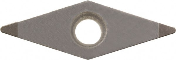 Kyocera - VBGW221 Grade KBN05M CBN Turning Insert - Megacoat Finish, 35° Diamond, 1/4" Inscr Circle, 1/8" Thick, 1/64" Corner Radius - Exact Tooling