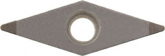 Kyocera - VBGW331 Grade KBN10M CBN Turning Insert - Megacoat Finish, 35° Diamond, 3/8" Inscr Circle, 3/16" Thick, 1/64" Corner Radius - Exact Tooling