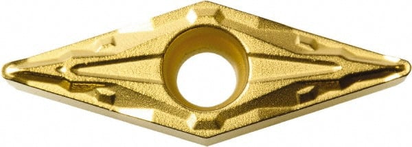 Kyocera - VCMT331 PP Grade CA530 Carbide Turning Insert - TiCN/Al2O3/TiN Finish, 35° Diamond, 3/8" Inscr Circle, 3/16" Thick, 1/64" Corner Radius - Exact Tooling