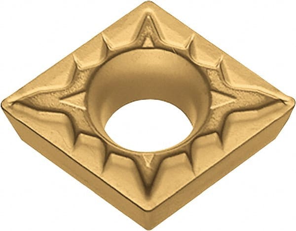 Kyocera - CPMT2.51.51 XP Grade CA530 Carbide Turning Insert - TiCN/Al2O3/TiN Finish, 80° Diamond, 5/16" Inscr Circle, 3/32" Thick, 1/64" Corner Radius - Exact Tooling