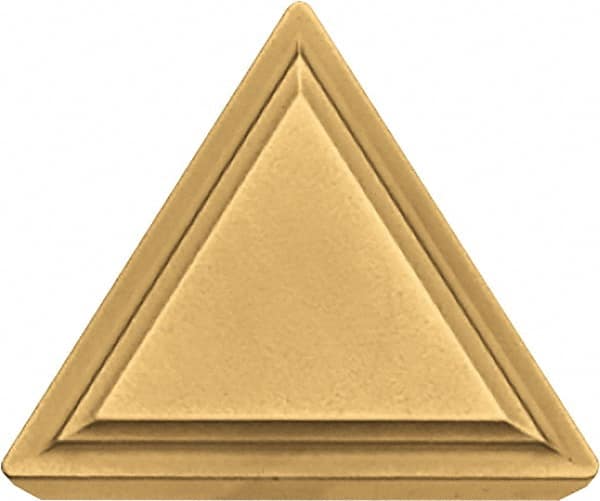 Kyocera - TPMR321 Grade TN60 Cermet Turning Insert - Uncoated, 60° Triangle, 3/8" Inscr Circle, 1/8" Thick, 1/64" Corner Radius - Exact Tooling