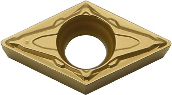 Kyocera - DCMT21.51 PP Grade CA515 Carbide Turning Insert - TiCN/Al2O3/TiN Finish, 55° Diamond, 1/4" Inscr Circle, 3/32" Thick, 1/64" Corner Radius - Exact Tooling