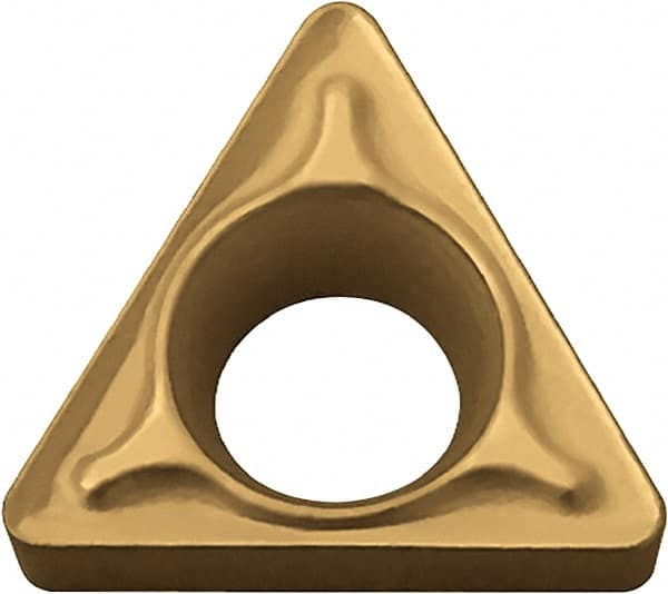 Kyocera - TBMT1.210.5 DP Grade CA530 Carbide Turning Insert - TiCN/Al2O3/TiN Finish, 60° Triangle, 5/32" Inscr Circle, 1/16" Thick, 0.001" Corner Radius - Exact Tooling