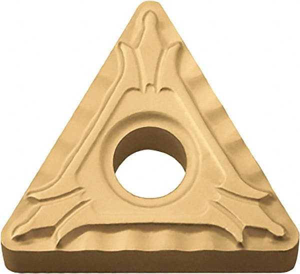 Kyocera - TNMG331 XP Grade PV720 Cermet Turning Insert - TiCN (Megacoat Nano) Finish, 60° Triangle, 3/8" Inscr Circle, 3/16" Thick, 1/64" Corner Radius - Exact Tooling