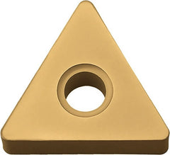 Kyocera - TNMA331 Grade PV7005 Cermet Turning Insert - TiC/TiN (Megacoat) Finish, 60° Triangle, 3/8" Inscr Circle, 3/16" Thick, 1/64" Corner Radius - Exact Tooling
