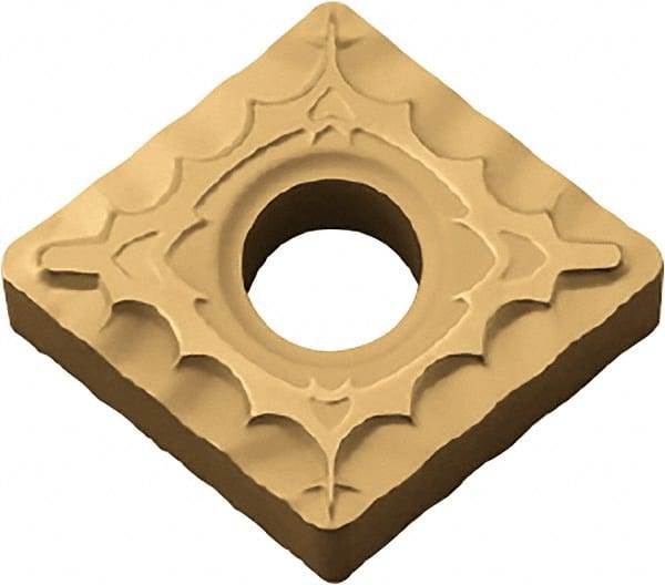 Kyocera - CNMG431 XQ Grade PV720 Cermet Turning Insert - TiCN (Megacoat Nano) Finish, 80° Diamond, 1/2" Inscr Circle, 3/16" Thick, 1/64" Corner Radius - Exact Tooling