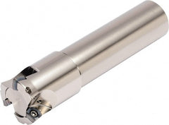 Kyocera - 40mm Cut Diam, 1.5mm Max Depth, 32mm Shank Diam, Weldon Shank Indexable High-Feed End Mill - Screw Holding Method, SOMT 100420ER-.. Insert, MFH Toolholder, Through Coolant - Exact Tooling