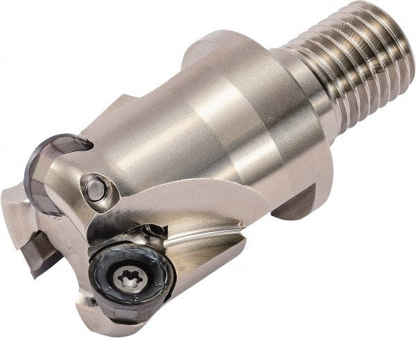 Kyocera - 20mm Cutting Diam, 4mm Max Depth of Cut, Modular Connection Indexable Copy End Mill - 2 Inserts, RDGT 08, RDMT 08 Insert, MRX Toolholder - Exact Tooling