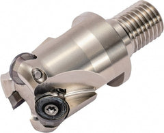 Kyocera - 40mm Cutting Diam, 6mm Max Depth of Cut, Modular Connection Indexable Copy End Mill - 4 Inserts, RPGT 12, RPMT 12 Insert, MRX Toolholder - Exact Tooling