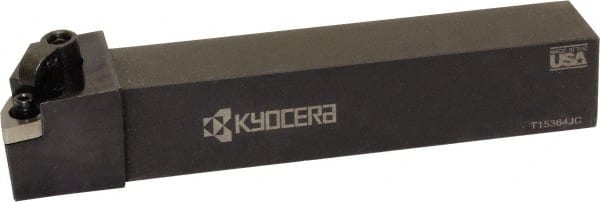 Kyocera - MVVN, Neutral Cut, 72.50° Lead Angle, 1" Shank Height x 1" Shank Width, Negative Rake Indexable Turning Toolholder - 6" OAL, VN.. 33 Insert Compatibility, Series MVVN - Exact Tooling