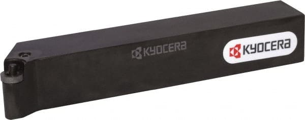 Kyocera - PRGC, Right Hand Cut, 90° Lead Angle, 20mm Shank Height x 20mm Shank Width, Neutral Rake Indexable Turning Toolholder - 125mm OAL, RC.. 12.. Insert Compatibility, Series PRGC - Exact Tooling