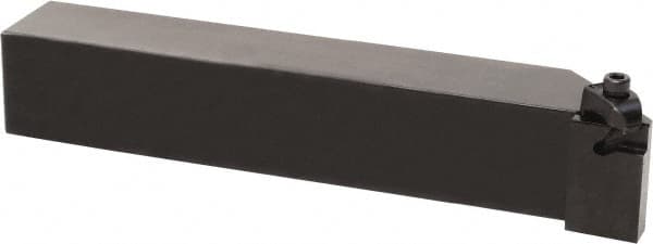 Kyocera - KKC, External, Left Hand, 0.21" Max Depth of Cut, 0.031 to 1/4" Groove Width, Indexable Grooving Tool Holder - KC.. 20.., KC.. 21.., KC.. 30.., KC.. 31.., KC.. 41.., KC.. 42.. Insert Compatibility, 1" Shank Height, 1" Shank Width, 5" OAL - Exact Tooling
