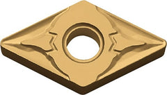 Kyocera - DNMG432 GT Grade CA525 Carbide Turning Insert - TiCN/Al2O3/TiN Finish, 55° Diamond, 1/2" Inscr Circle, 3/16" Thick, 1/32" Corner Radius - Exact Tooling