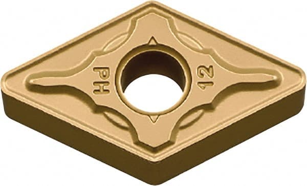 Kyocera - DNMG432 PH Grade CA515 Carbide Turning Insert - TiCN/Al2O3/TiN Finish, 55° Diamond, 1/2" Inscr Circle, 3/16" Thick, 1/32" Corner Radius - Exact Tooling