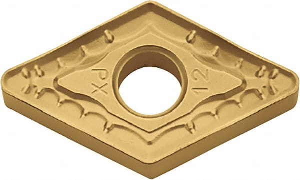 Kyocera - DNMM433 PX Grade CA530 Carbide Turning Insert - TiCN/Al2O3/TiN Finish, 55° Diamond, 1/2" Inscr Circle, 3/16" Thick, 3/64" Corner Radius - Exact Tooling