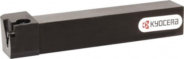Kyocera - KGBAS, External, Left Hand, 4mm Max Depth of Cut, 0.013 to 0.189" Groove Width, Indexable Grooving Tool Holder - GBA43R/L.. Insert Compatibility, 20mm Shank Height, 20mm Shank Width, 125mm OAL - Exact Tooling