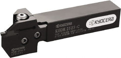 Kyocera - 6mm Max Depth, 2mm Max Width, External Right Hand Indexable Grooving Toolholder - Exact Tooling