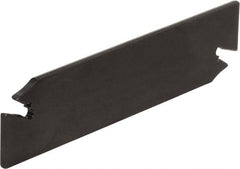 Kyocera - 3/4" Blade Height, 0.0945" Blade Width, 3.3858" OAL, Neutral Cut, Double End Indexable Cut-Off Blade - KTKB Blade, KTB-SS Series - Exact Tooling
