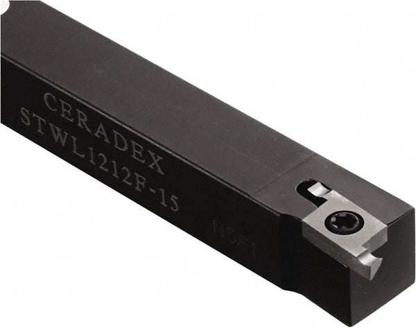 Kyocera - STWL, External, Left Hand, 3mm Max Depth of Cut, Indexable Grooving Tool Holder - TWFGL.. Insert Compatibility, 20mm Shank Height, 20mm Shank Width, 125mm OAL - Exact Tooling