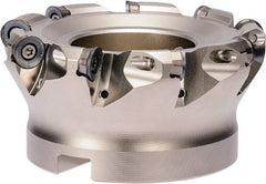 Kyocera - Indexable Copy Face Mills; Cutting Diameter (Decimal Inch): 1.5000 ; Maximum Depth of Cut (mm): 5.00 ; Arbor Hole Diameter (Inch): 1/4 ; Overall Height (mm): 40.00000 ; Series: MRX ; Number of Cutter Inserts: 5 - Exact Tooling