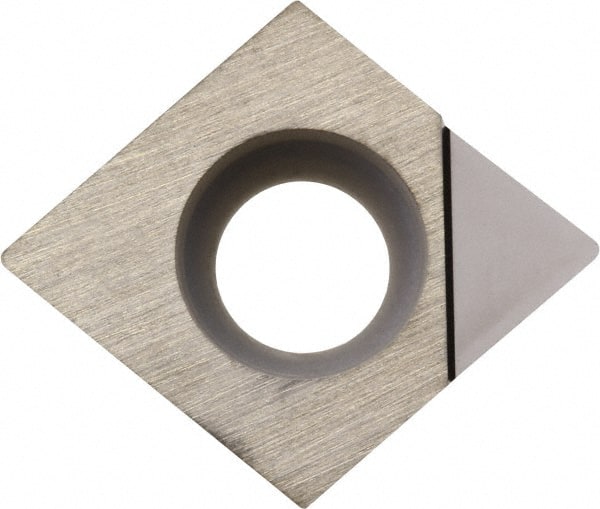 Kyocera - CCMT32.50.5 Grade KPD010 Polycrystalline Diamond (PCD) Turning Insert - Uncoated, 80° Diamond, 3/8" Inscr Circle, 5/32" Thick, 0.008" Corner Radius - Exact Tooling