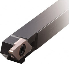 Kyocera - KTKFL, Left Hand Cut, TKF12R/L... Insert, Indexable Cutoff Toolholder - 0.236 Max Depth of Cut, 1/2" Shank Width, 1/2" Shank Height, 4-3/4" OAL - Exact Tooling